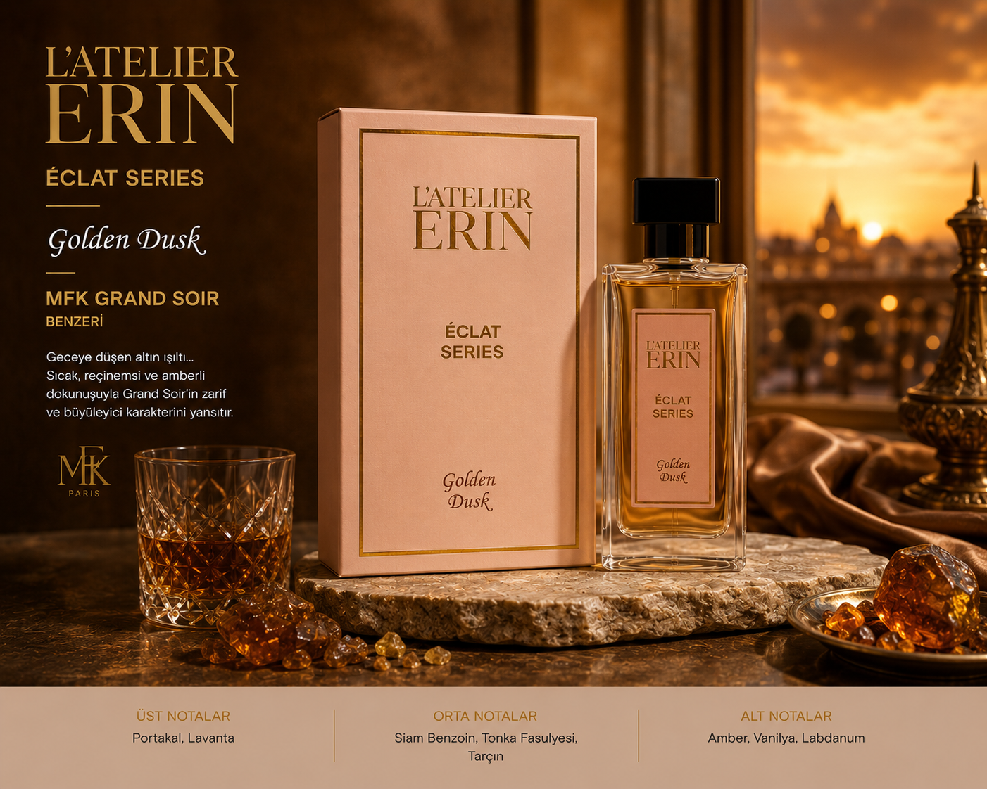 Grand Soir muadili unisex parfum,niche koku (Golden Dusk)