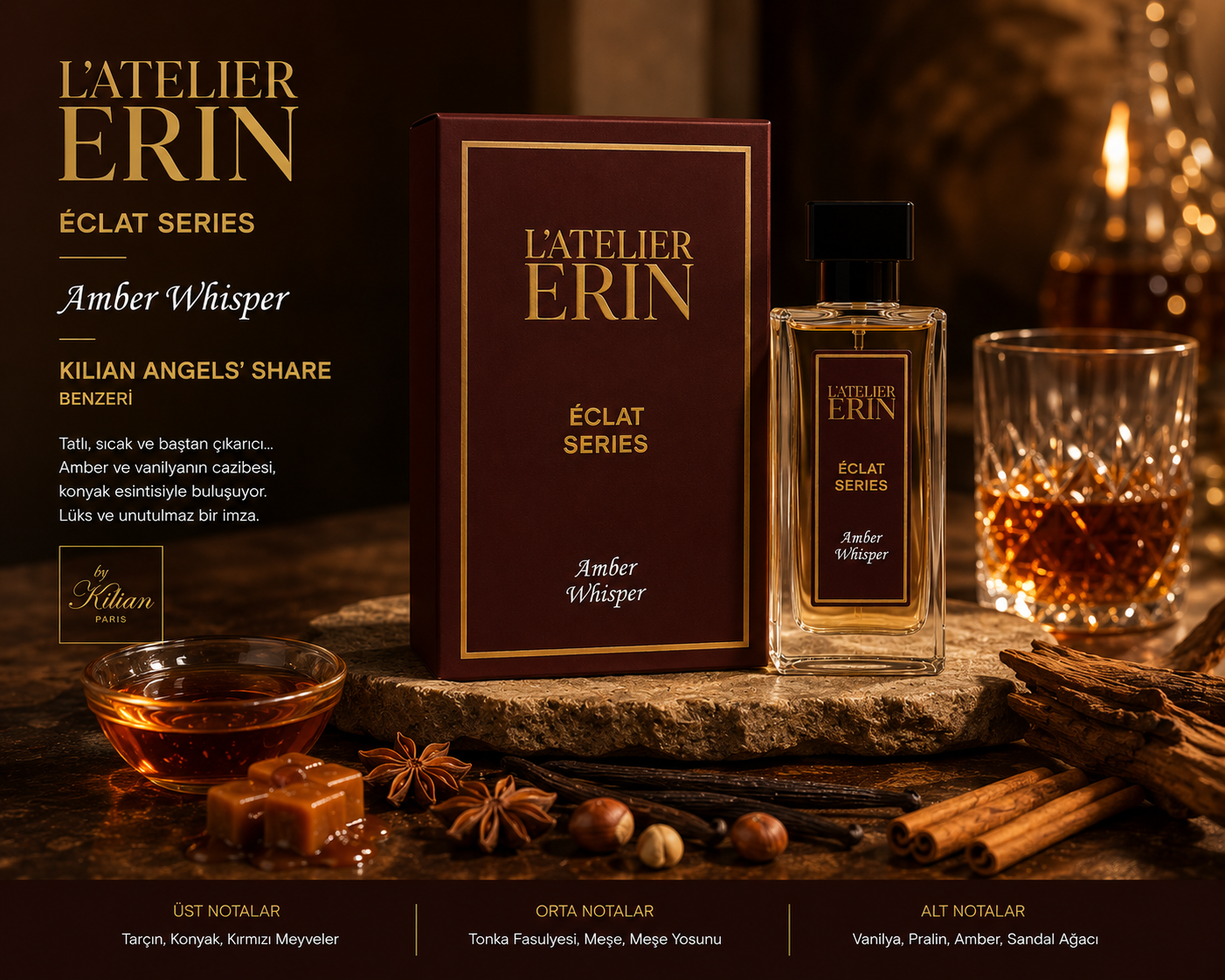 Kilian Angel's Share muadili unisex parfum,niche koku (Amber whisper)