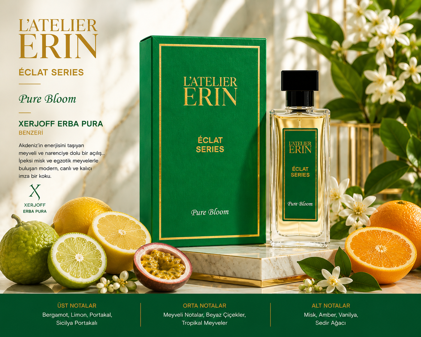 Sospiro Erba Pura Muadili – Enerjik, Meyvemsi ve Büyüleyici Unisex Parfüm(Pure Bloom)
